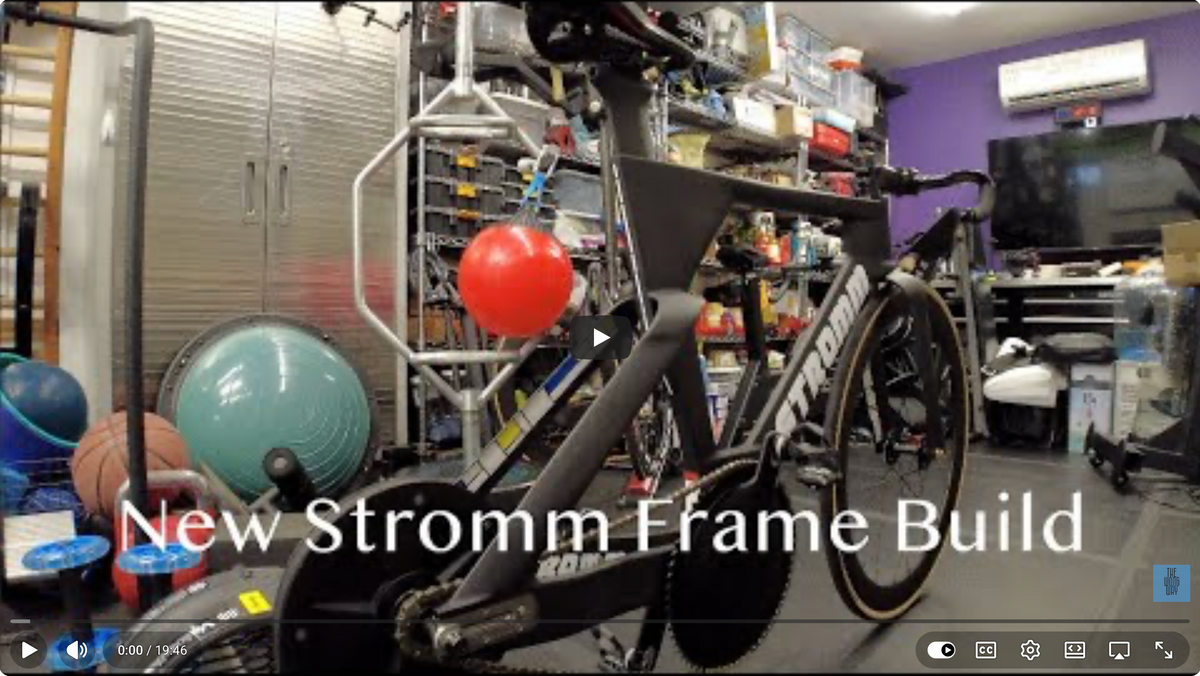 New Stromm Frame build Tour Velobike Altias handlebars Wattshop Cratus cranks Assioma Duo